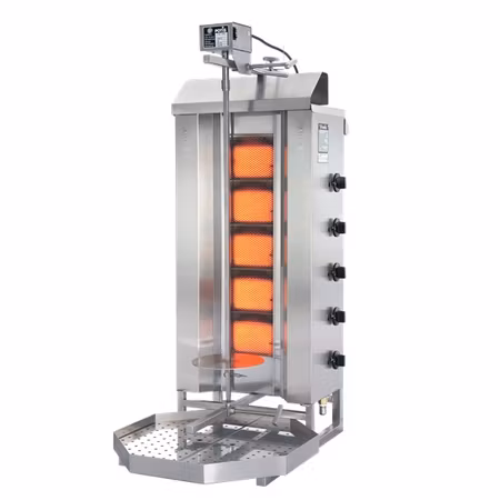 Gas Kebabgrill G3, 50kg kött effekt:8,75kW, POTIS