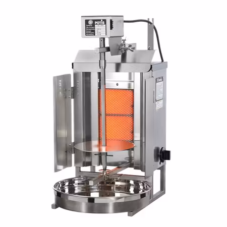 Gas Kebabgrill GD1/S, 7kg kött effekt:3,5kW, POTIS