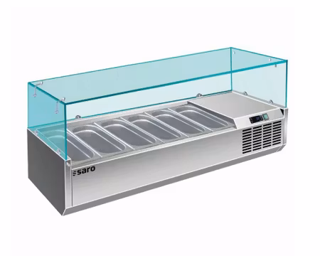 Kylränna 1400x395mm Med Glastopp,1/3+1/2 GN VRX 1400/380, SARO