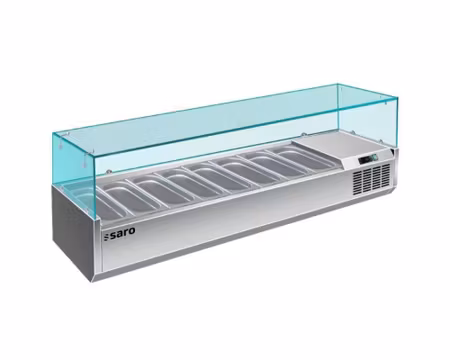 Kylränna 1800x335mm Med Glastopp,8x1/4 GN VRX 1800/330, SARO
