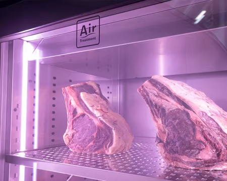 MörningsKylskåp DELUXE MEAT 700 Svart/Glas P RF, B702xD815xH2080mm, SAMAREF