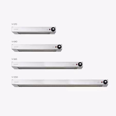 Värmelist utan belysning, Classic V-1250, B1250xD150xH60 mm, STAYHOT