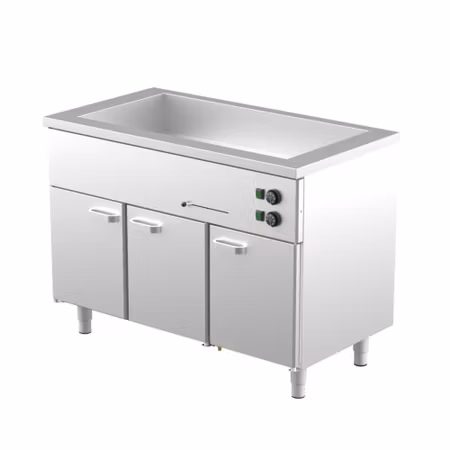Värmeskåp med vattenbad 1200x650x900mm (3xGN 1/1-150+ 3 skåp GN1/1) KLH-1230, COOLPART