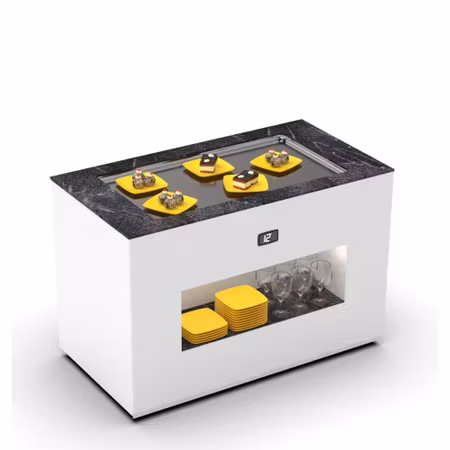 Buffestation Kall BUF15 Utan överhylla, kylbrunn 15mm djup, 1200x700x875mm,SAYL