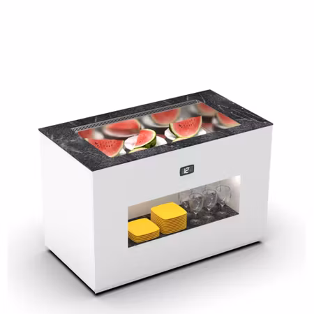 Buffestation Kall BUF150F Utan överhylla, VENTILERAD kylbrunn 150mm djup,1300x700x875mm,SAYL