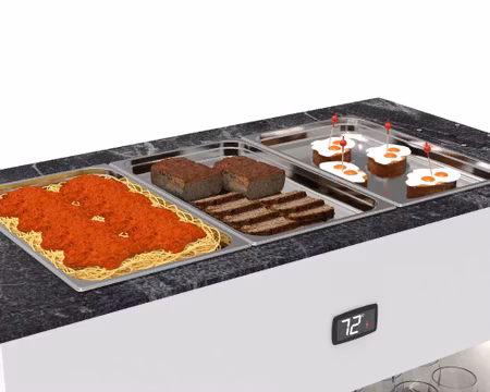 Buffestation Varm BUB65 Utan överhylla, 3xGN 1/1-65mm, 1300x700x875mm,SAYL
