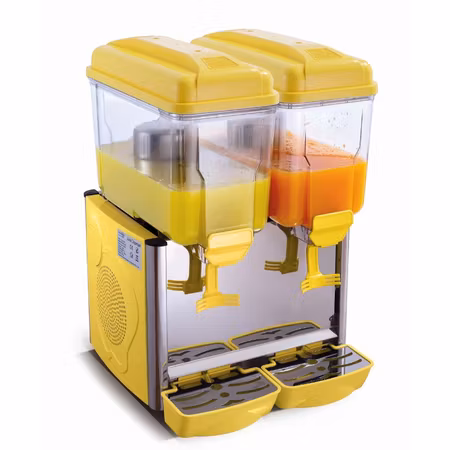 Kalldrycksdispenser 2x12Liter, COROLLA 2G  Gul, SARO
