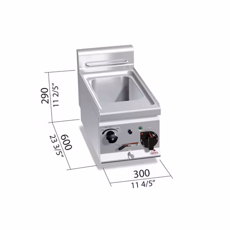 Pastakokare-Bänk Plus 600, EL 3Fas-3,5kW 300x600x290mm, BERTOS