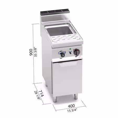 Pastakokare MACROS 700, EL 3Fas-8kW 400x714x900mm, BERTOS