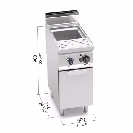 Pastakokare MACROS 700, GAS-10kW 400x714x900mm, BERTOS