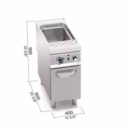 Pastakokare S900, 3Fas EL-10kW 400x900x900mm, BERTOS