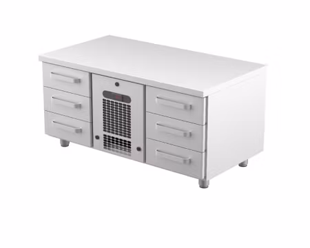 Grillkylbänk VLG Serien i 4 VARIANTER Med SKÅP Eller LÅDOR, 1200x650x600mm, COOLPART
