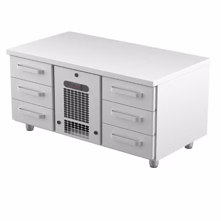 Grillkylbänk VLG Serien i 4 VARIANTER Med SKÅP Eller LÅDOR, 1200x650x600mm, COOLPART
