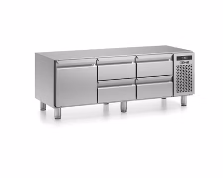 Grillkylbänk BRS Serien i 3 VARIANTER Med SKÅP Eller LÅDOR, 1600x640x610mm, GEMM