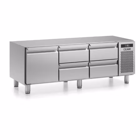 Grillkylbänk BRS Serien i 3 VARIANTER Med SKÅP Eller LÅDOR, 1600x640x610mm, GEMM