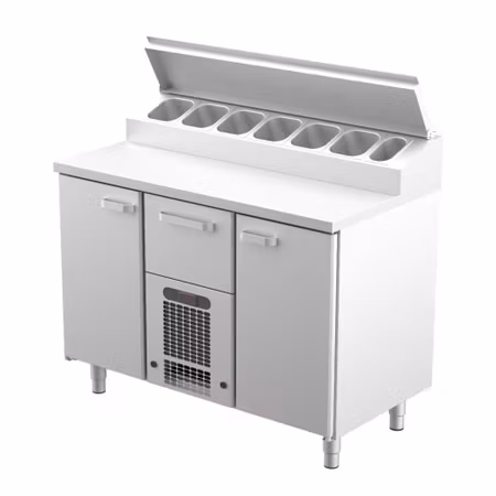 Kallskänkskylbänk KLE Serien i 3 VARIANTER, Med SKÅP Eller LÅDOR, 1200x650x900mm, COOLPART