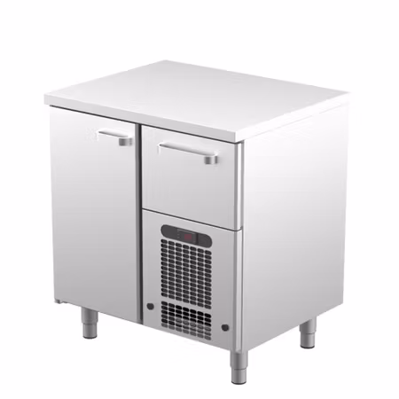 Kylbänk  800, Rostfri Toppskiva, VLE Serien Med SKÅP Eller LÅDOR, 800x650x900 i 3 VARIANTER, COOLPART
