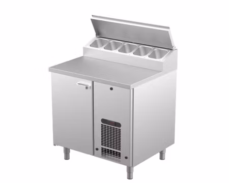 Bagerikylbänk PK-KLE i 3 VARIANTER, Valfri Toppskiva RFR/TRÄ/STEN, (Passande Plåtar: 400x600mm) 8800x730x900 , COOLPART