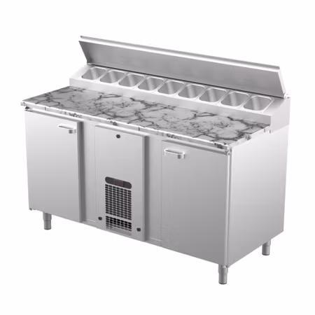Bagerikylbänk PK-KLE i 3 VARIANTER, Valfri Toppskiva RFR/TRÄ/STEN, (Passande Plåtar: 400x600mm) 1600x730x900 , COOLPART
