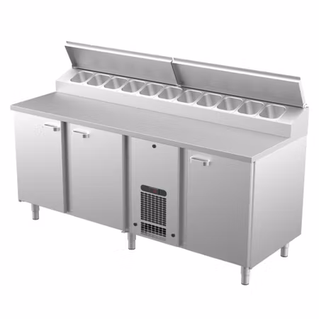 Bagerikylbänk PK-KLE i 3 VARIANTER, Valfri Toppskiva RFR/TRÄ/STEN, (Passande Plåtar: 400x600mm) 2000x730x900 , COOLPART