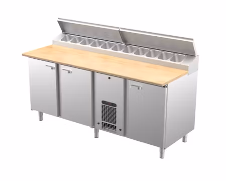 Bagerikylbänk PK-KLE i 3 VARIANTER, Valfri Toppskiva RFR/TRÄ/STEN, (Passande Plåtar: 400x600mm) 2000x730x900 , COOLPART