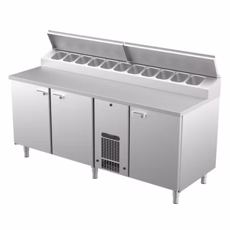 Bagerikylbänk PK-KLE i 3 VARIANTER, Valfri Toppskiva RFR/TRÄ/STEN, (Passande Plåtar: 450x600mm) 2000x730x900 , COOLPART