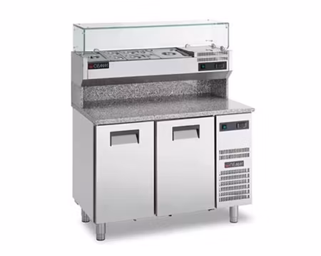 Pizzakylbänk SMR/12  Mått:1250x720x900, Passande Plåtar:400x600mm, GEMM