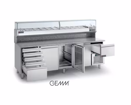 Pizzakylbänk Universal PC/270C Mått:26800x820x900, Passande Plåtar:400x600mm, GEMM