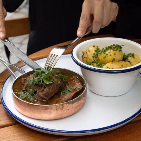 OPTIMO Picnic Tallrik D26cm, Blå kant