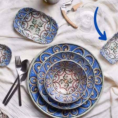 Amalfi QUADRO Rektangulär Tallrikar 13cm (12x8cm), IDFine