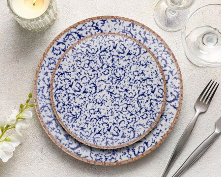 Venecia Navy LONA Rund Flatt 21cm, IDFine