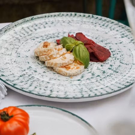 OPTIMO EDDY  HAND PAINTED, Tallrik D26cm, Grön