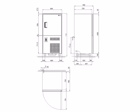 Blastchiller BCB/10 Green 10xGN1/1 eller PLåt 600x400mm, 800x820x1700 mm, GEMM