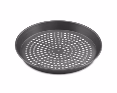 Pizzaform Aluminium perforerad, Ø34cm nonstick
