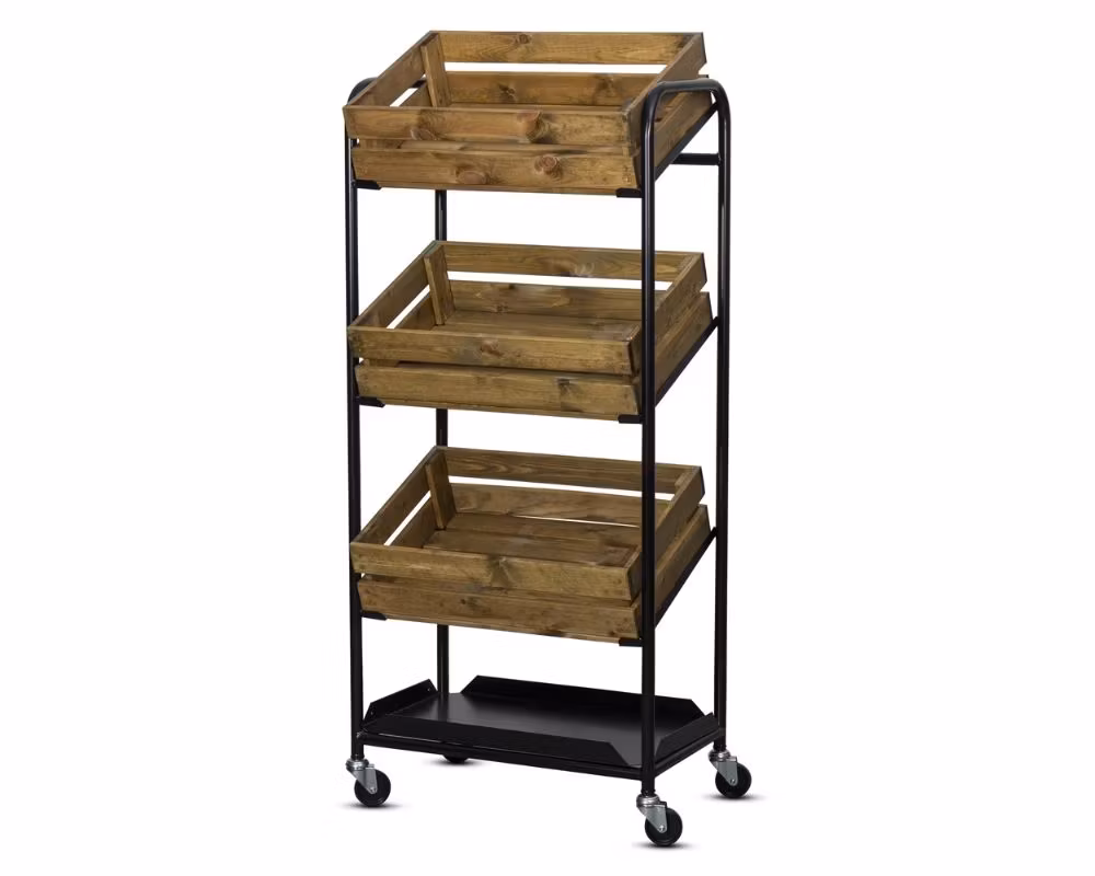 Exponeringsställ Inklusive 3 trälådor