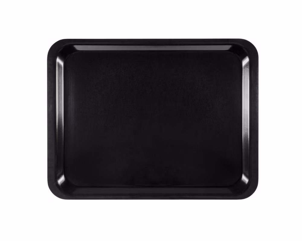 Bricka 43x33 cm (Lunch), Svart