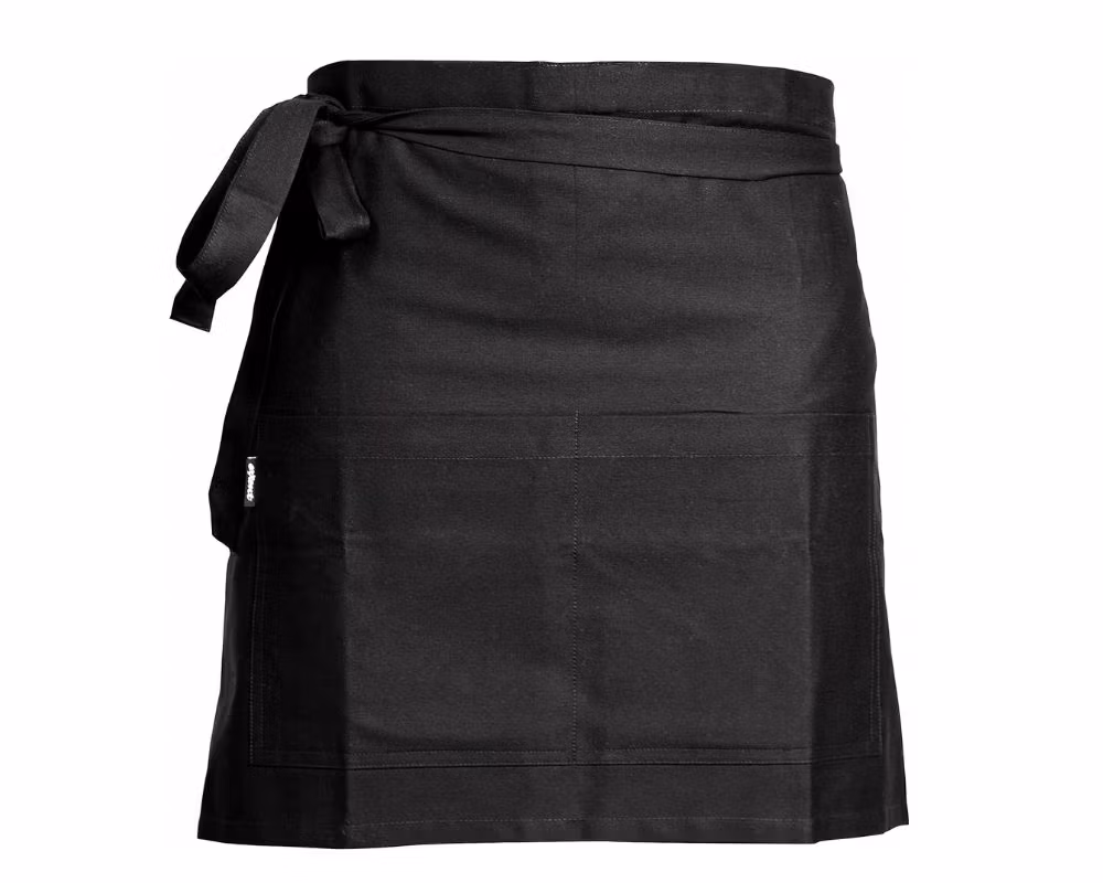 Midjeförkläde, kort. Med ficka