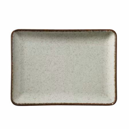 Blocho Pearl Tan Tallrik flat 27X20cm grön