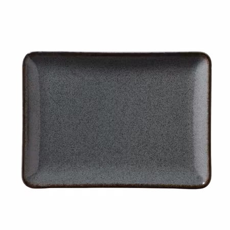 Blocho Pearl Tan Tallrik flat 30X22cm gråblå,