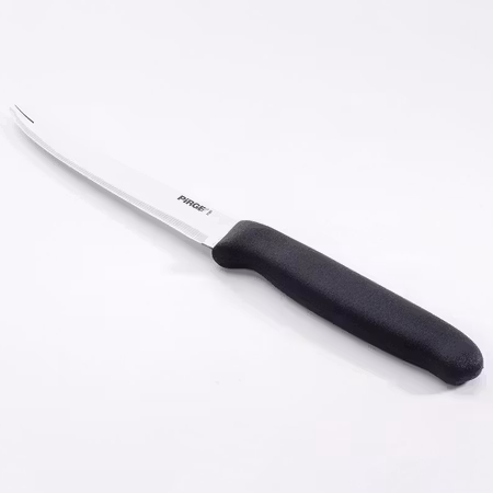 Pirge Bar kniv tandad gaffelspets 12 cm svart