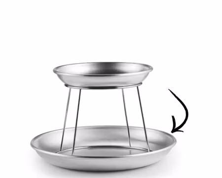 Skaldjursfat i aluminium D50cm, H7,5cm