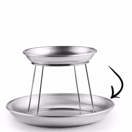 Skaldjursfat i aluminium D50cm, H7,5cm