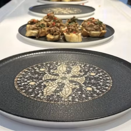 MESOPOTAMIA Tallrik Gourmet/Pizza flat D32 cm,Svart