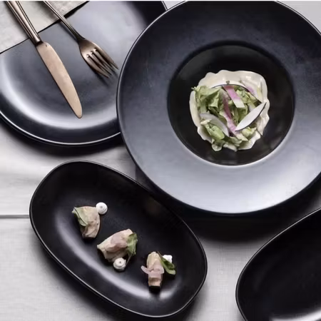 NOTTE Tallrik djup med brett bräm, D28cm