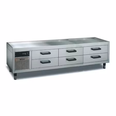 Grillkylbänk MKE 22/6, 6xGN1/1, 2200x535x630 mm, WERY