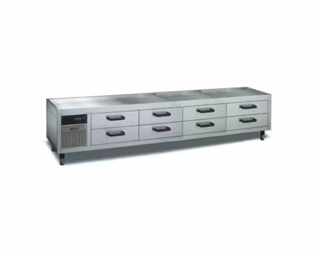 Grillkylbänk MKE 28/8, 8xGN1/1, 2800x535x630 mm, WERY