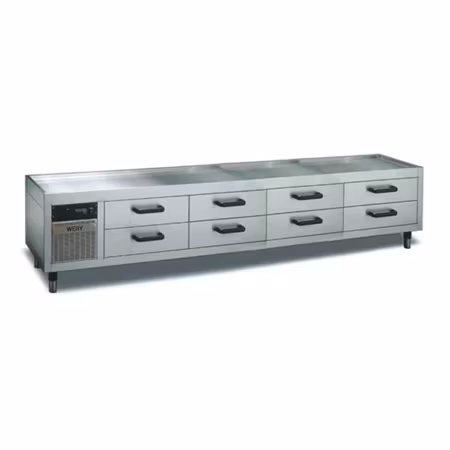 Grillkylbänk MKE 28/8, 8xGN1/1, 2800x535x630 mm, WERY