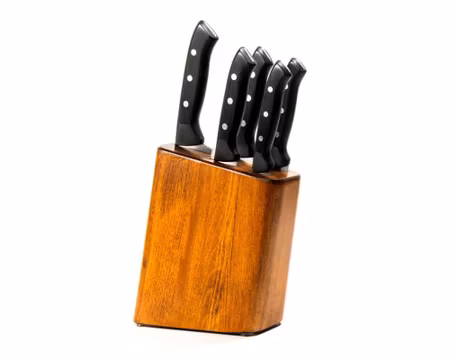 Profi knivset(5 Knivar) med träblock, PIRGE