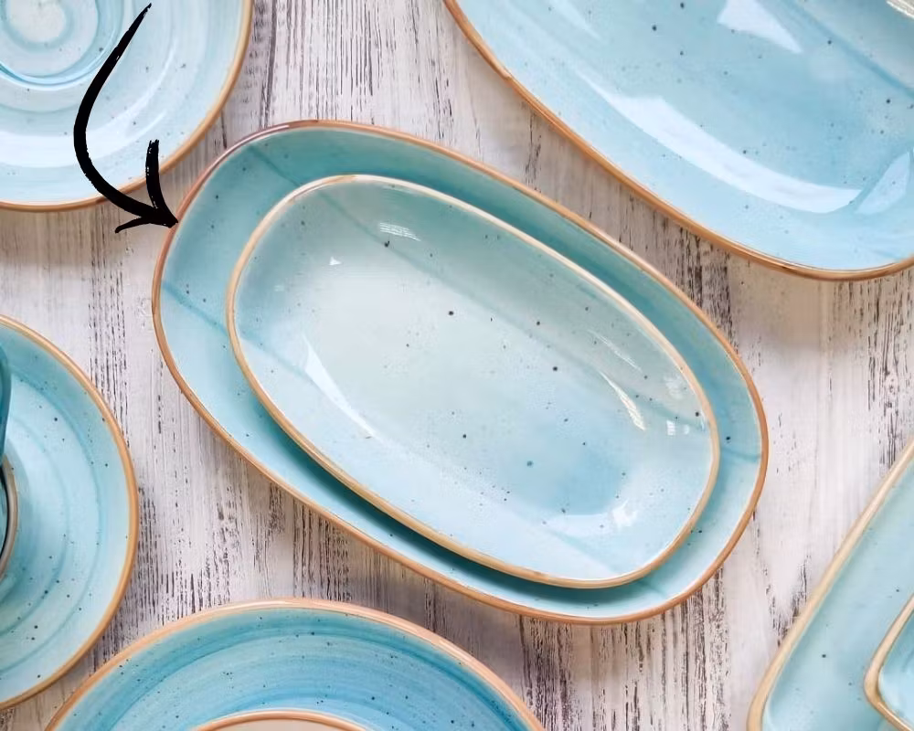 AQUA Tallrik Oval 24x14cm