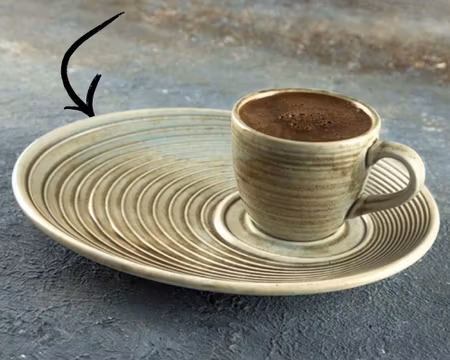 CORAL Espresso/Kaffefat oval 20x17cm